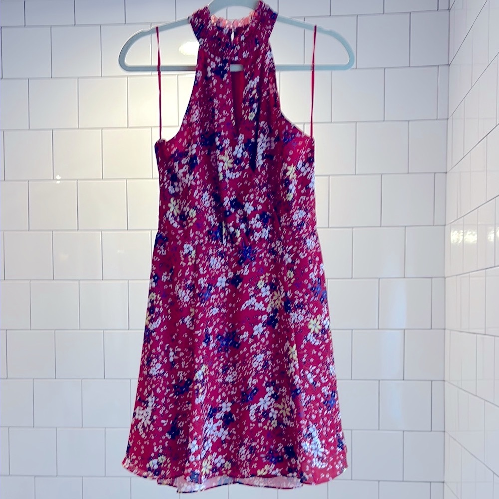 Parker Floral Print Mini Dress - Red and Blue perfect condition